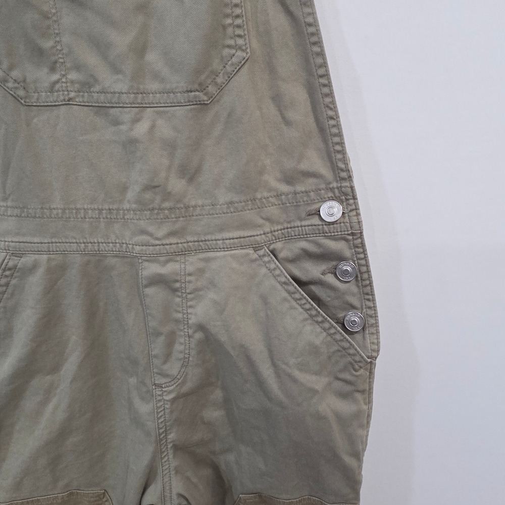 Hudson Womens Olive Green Bib Overalls S Skinny Cargo Gorpcore Made USA - Picture 10 of 16